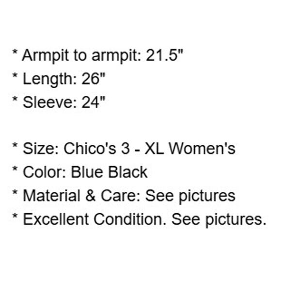 Chicos Top 3 Womens XL Blue Black Snakeskin Print Blouse Stretch Knit Pullover - Picture 4 of 12